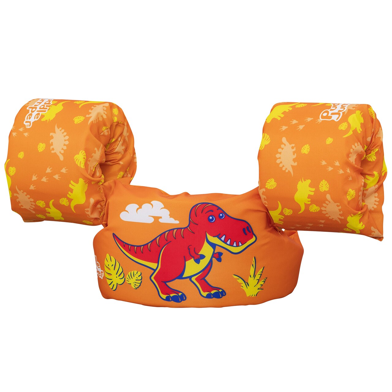 Puddle Jumper: Fabric Life Vest With Armbands - T-Rex - Float Jacket, Swim & Water Accessory, Adjustable Back Buckle, 33-55lb Cap, Toddlers & Kids 2+